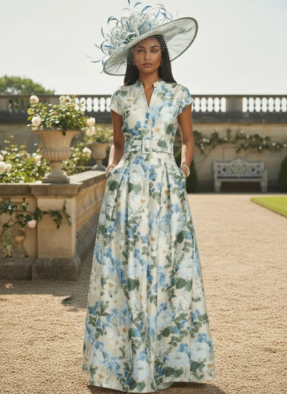 Princess V-Neck Mother of the Bride Dress