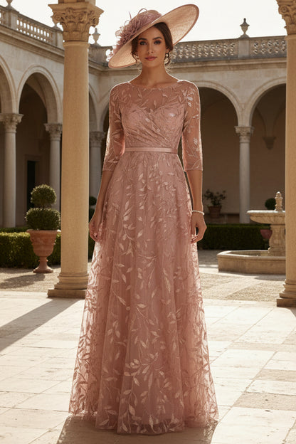Princess Scoop Lace Mother of the Bride Dress