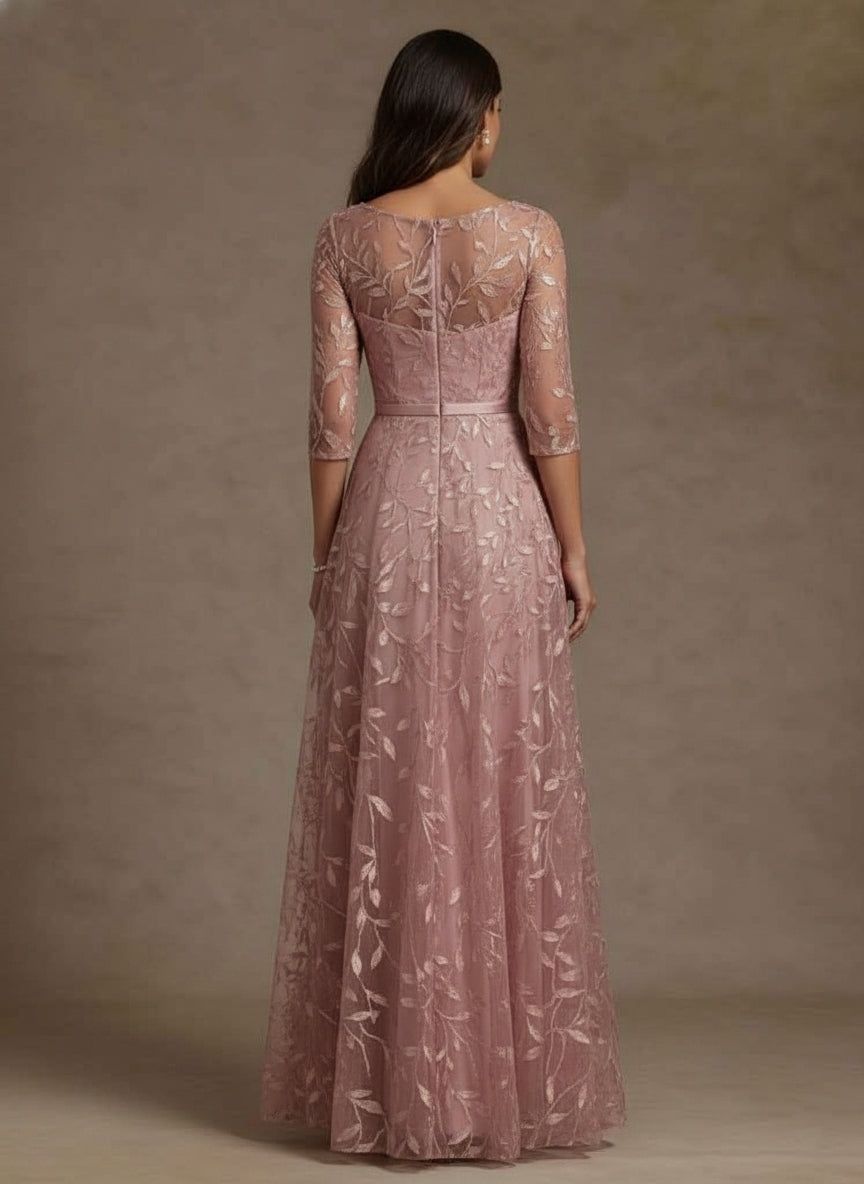 Princess Scoop Lace Mother of the Bride Dress