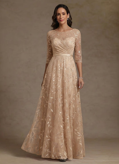 Princess Scoop Lace Mother of the Bride Dress