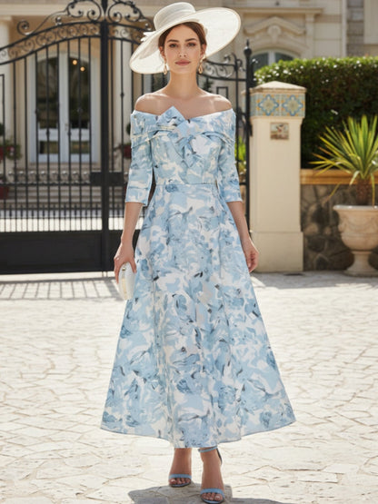 Off-the-Shoulder Mother of the Bride Dress