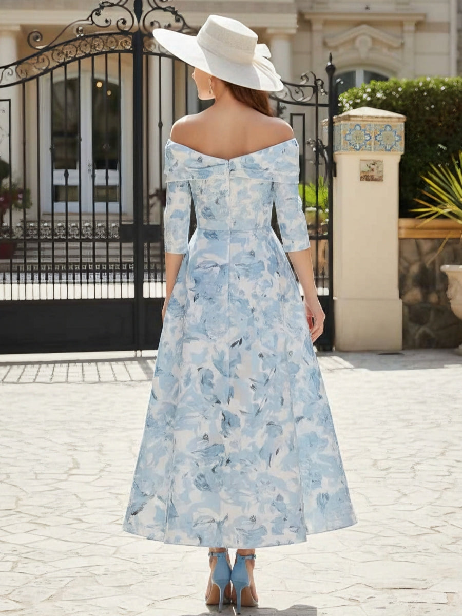 Off-the-Shoulder Mother of the Bride Dress