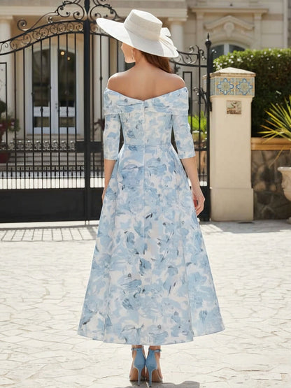Off-the-Shoulder Mother of the Bride Dress