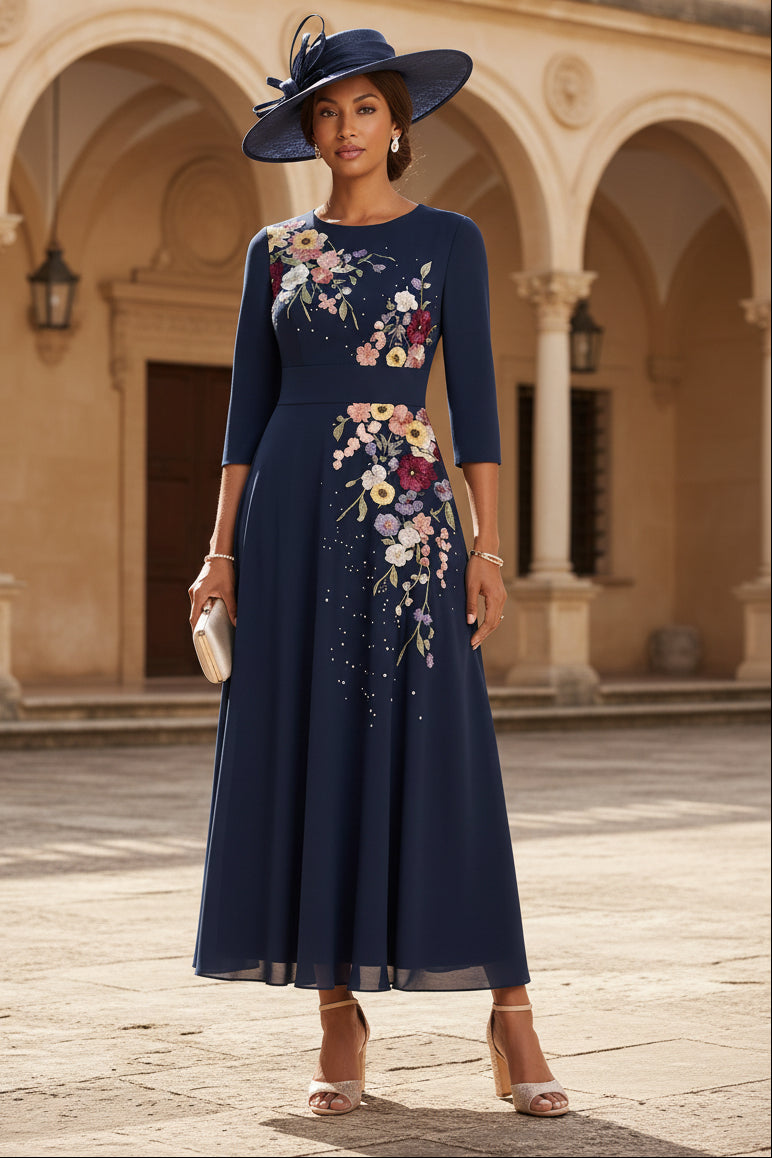 Scoop Chiffon Mother of the Bride Dresses