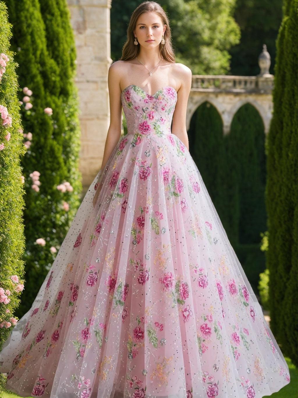 A-Line Sweetheart Lace Prom Dress