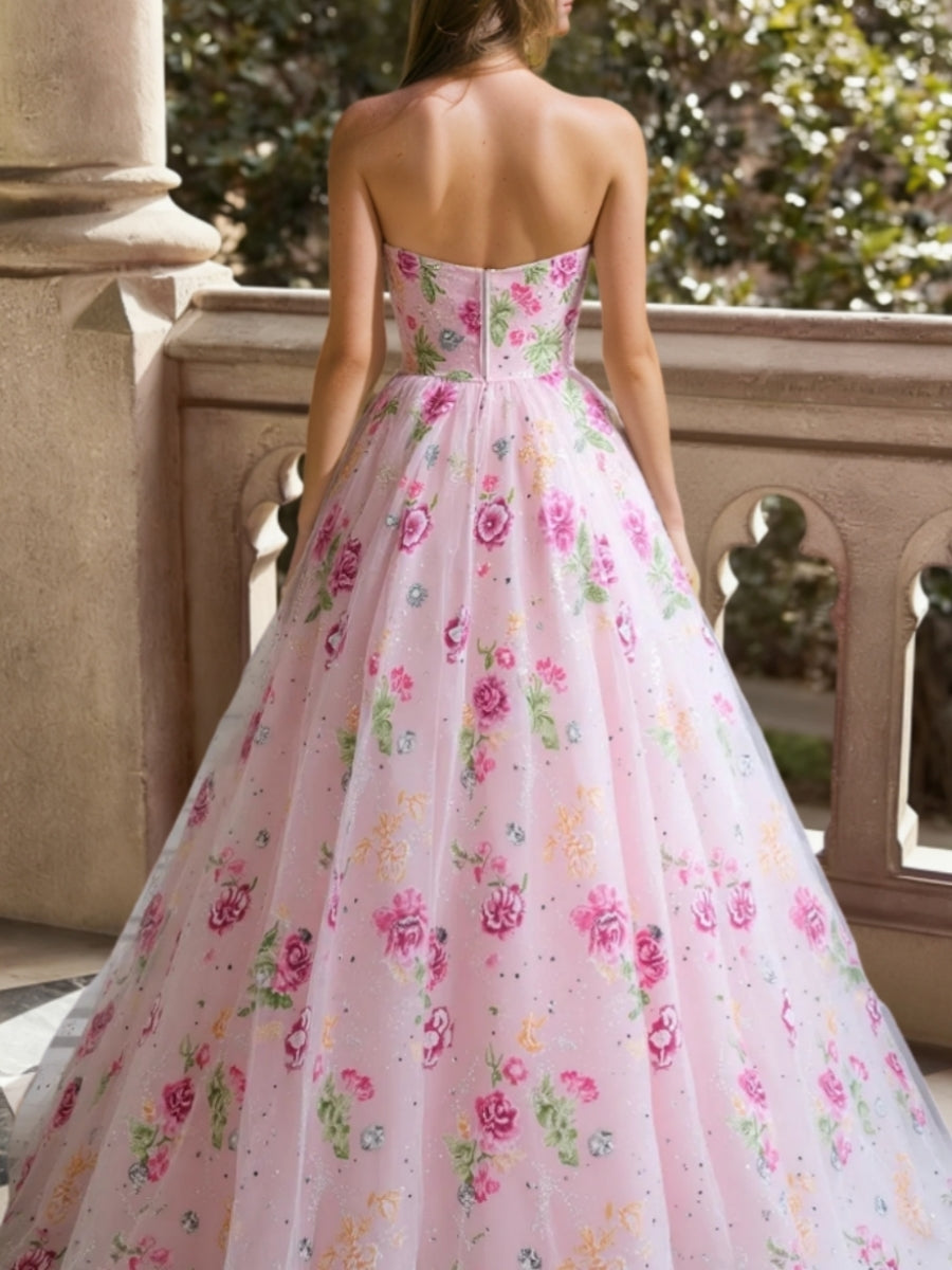 A-Line Sweetheart Lace Prom Dress