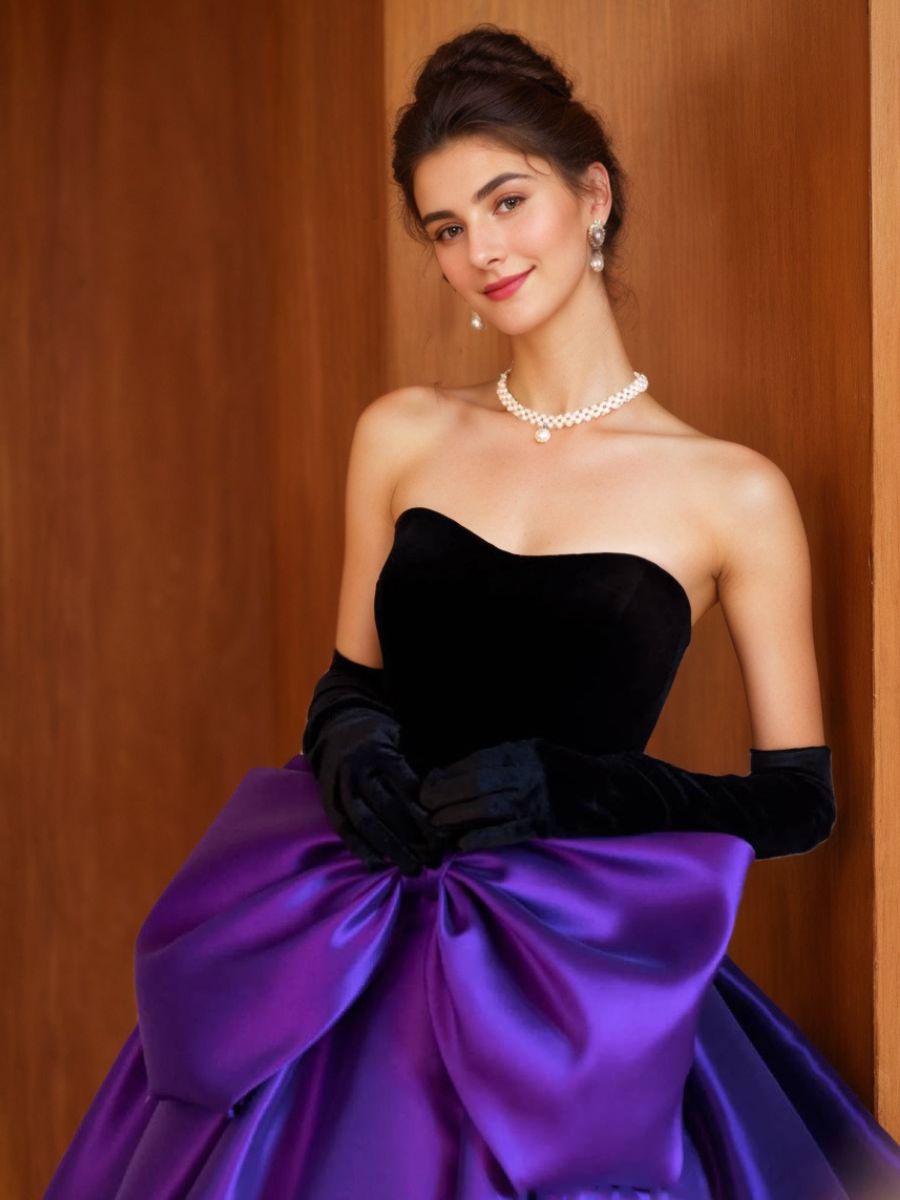 Ball Gown Strapless Sleeveless Floor Length Evening Dress