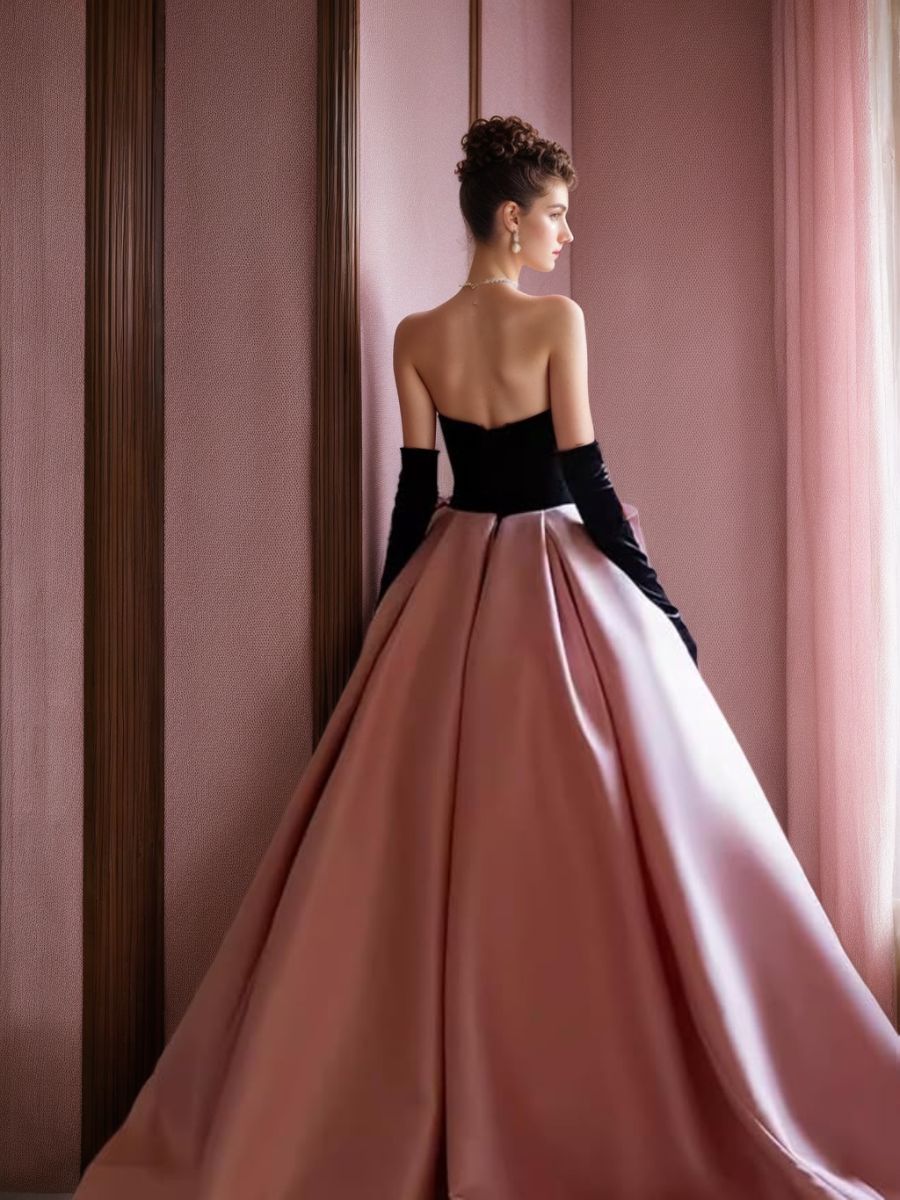 Ball Gown Strapless Sleeveless Floor Length Evening Dress