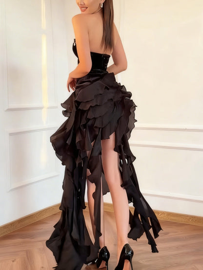 Sheath Strapless Short/Mini Wedding Guest Dresses Sleeveless Beading