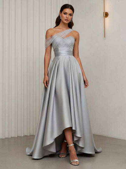 One-Shoulder Cocktail Dresses Floor-Length Formal Dresses