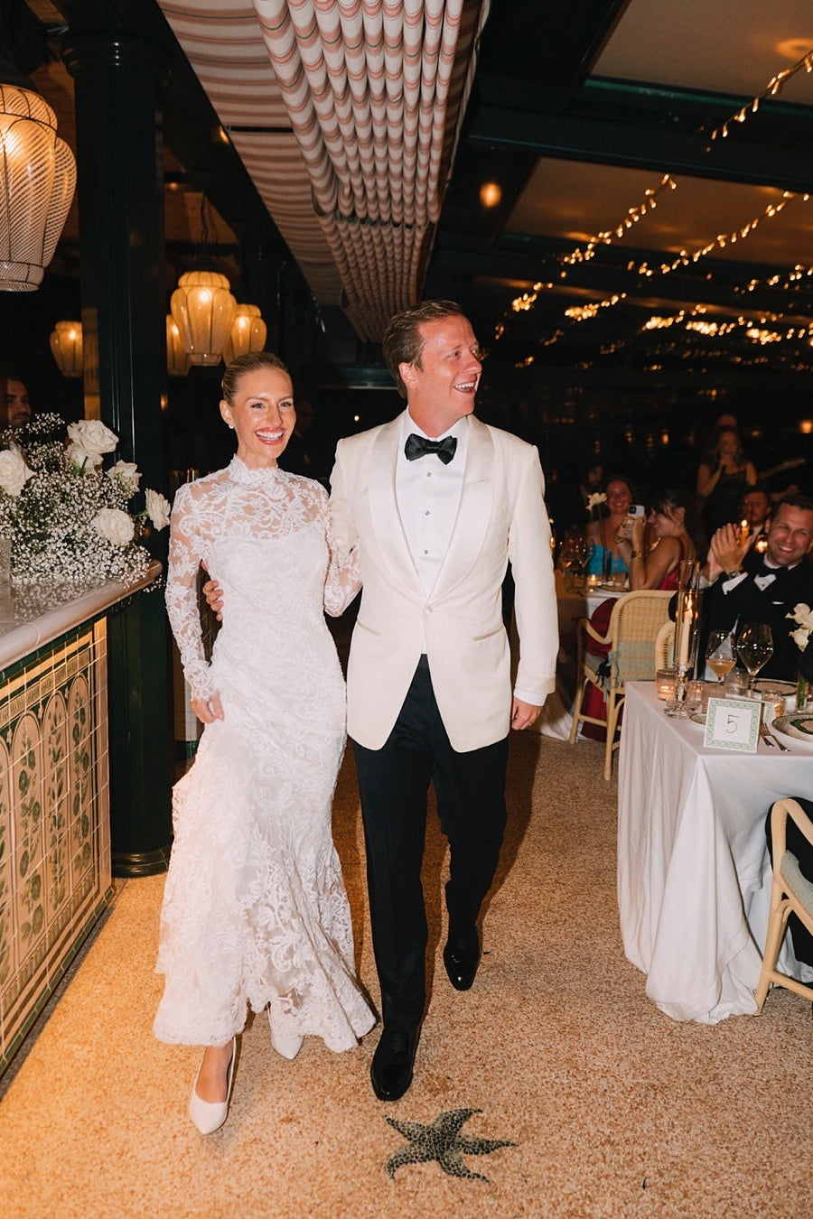 Mermaid Beach Wedding Dress Long Sleeve High Neck Lace Bridal Gown