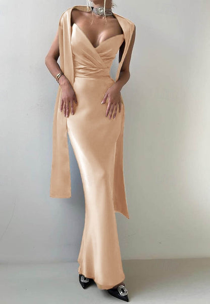 Mermaid Trumpet Floor Length Prom Dresses Evening Gown Formal Dress