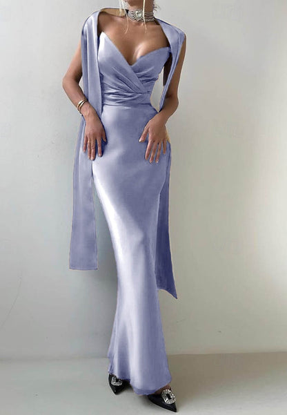 Mermaid Trumpet Floor Length Prom Dresses Evening Gown Formal Dress