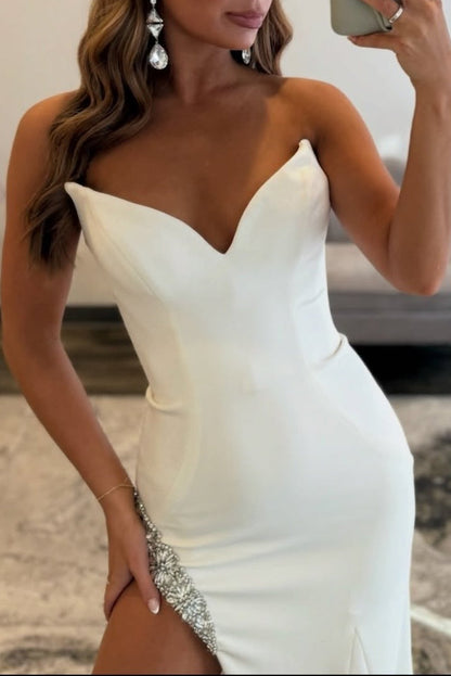 Sweetheart Mermaid Satin Prom Dresses