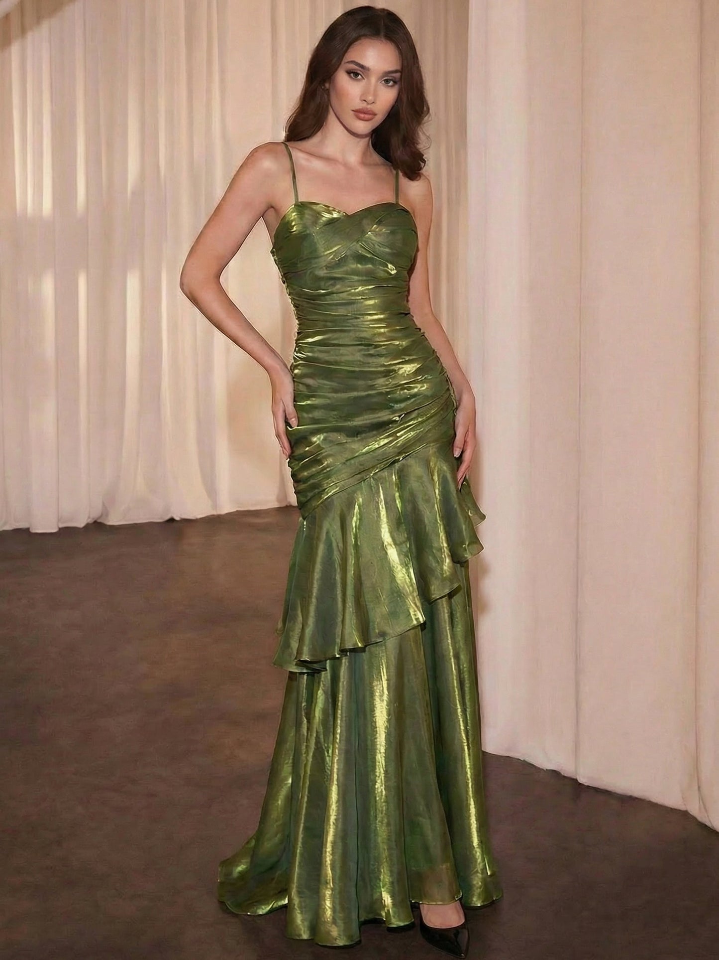 Princess Strapless Sleeveless Floor-Length Evening Dress
