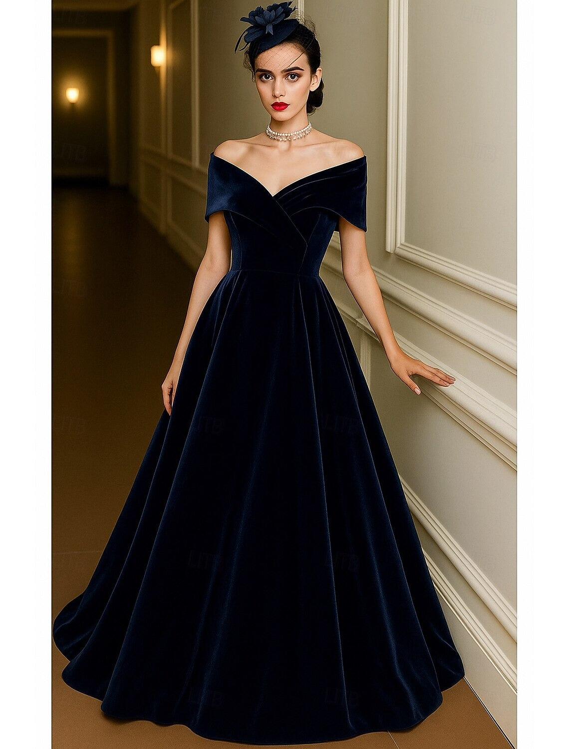 Red Green A-Line Evening Gown Formal Wedding Dress