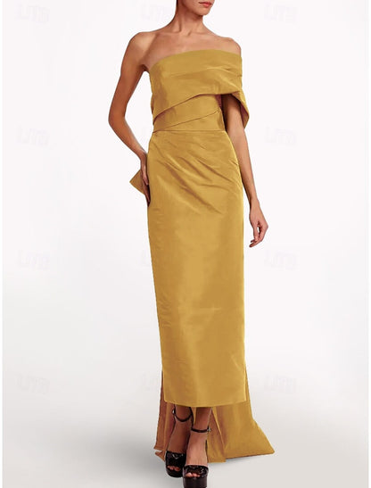 One-Shoulder Sleeveless Ankle-Length Mother Of The Bride Dress