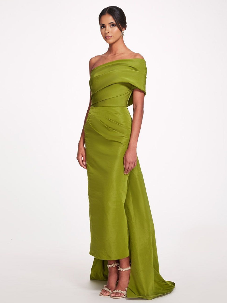One-Shoulder Sleeveless Ankle-Length Mother Of The Bride Dress