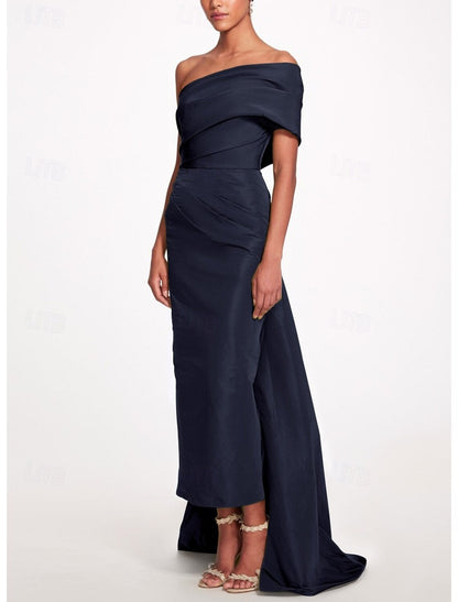 One-Shoulder Sleeveless Ankle-Length Mother Of The Bride Dress