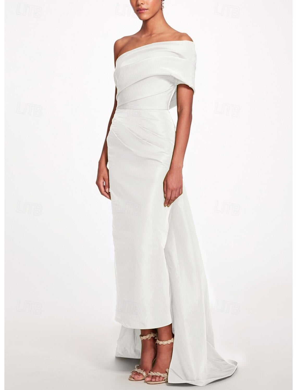 One-Shoulder Sleeveless Ankle-Length Mother Of The Bride Dress