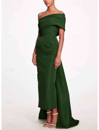 One-Shoulder Sleeveless Ankle-Length Mother Of The Bride Dress