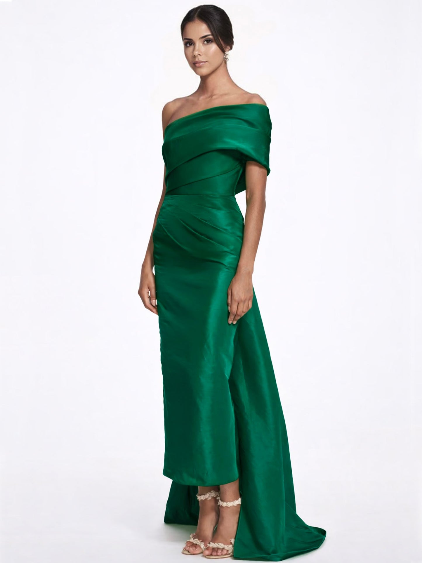 One-Shoulder Sleeveless Ankle-Length Mother Of The Bride Dress