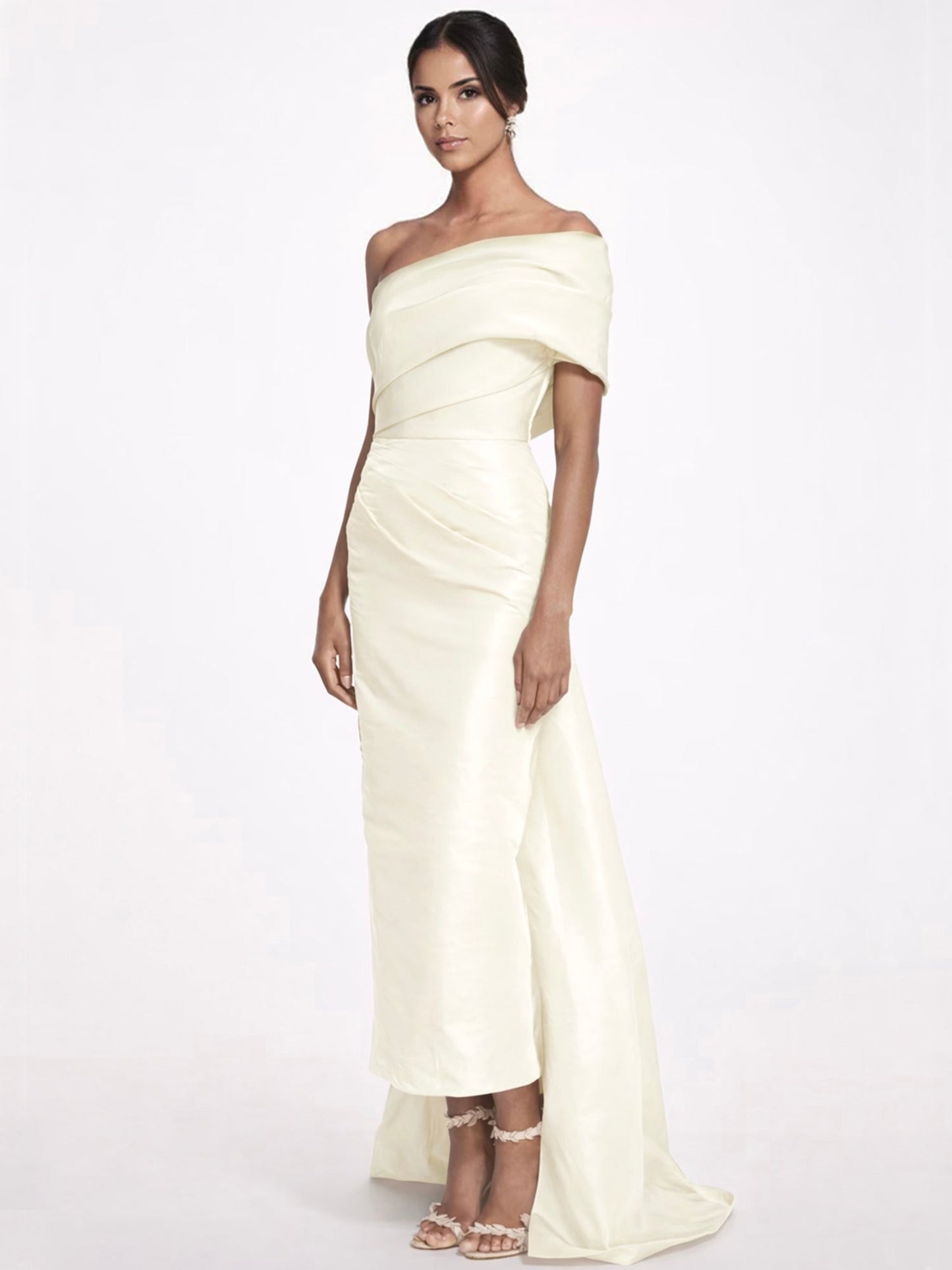 One-Shoulder Sleeveless Ankle-Length Mother Of The Bride Dress