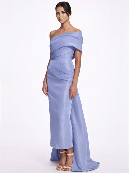 One-Shoulder Sleeveless Ankle-Length Mother Of The Bride Dress