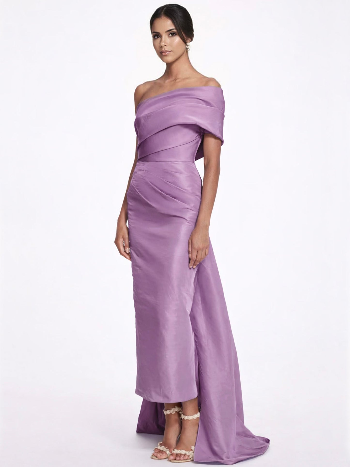 One-Shoulder Sleeveless Ankle-Length Mother Of The Bride Dress