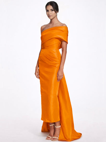 One-Shoulder Sleeveless Ankle-Length Mother Of The Bride Dress