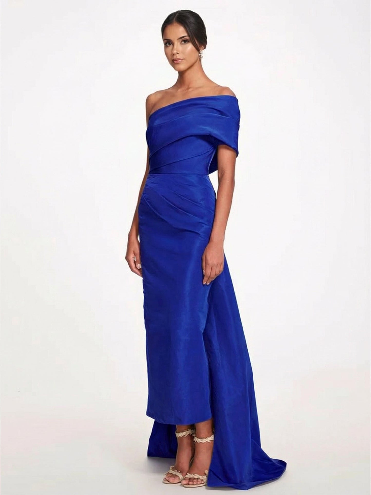 One-Shoulder Sleeveless Ankle-Length Mother Of The Bride Dress