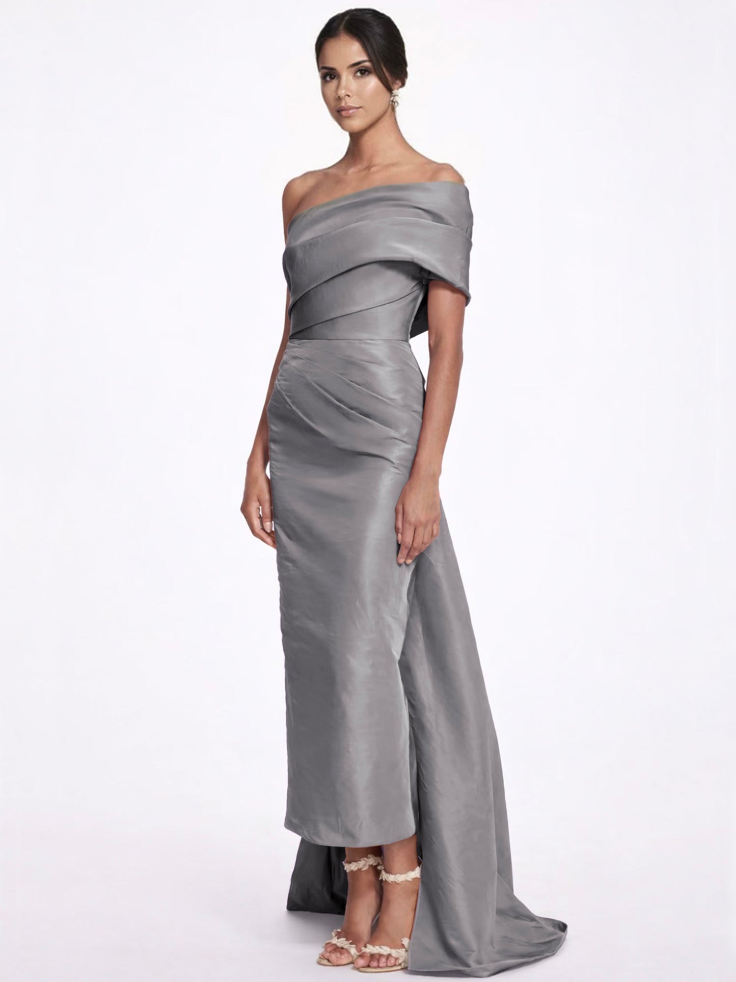 One-Shoulder Sleeveless Ankle-Length Mother Of The Bride Dress