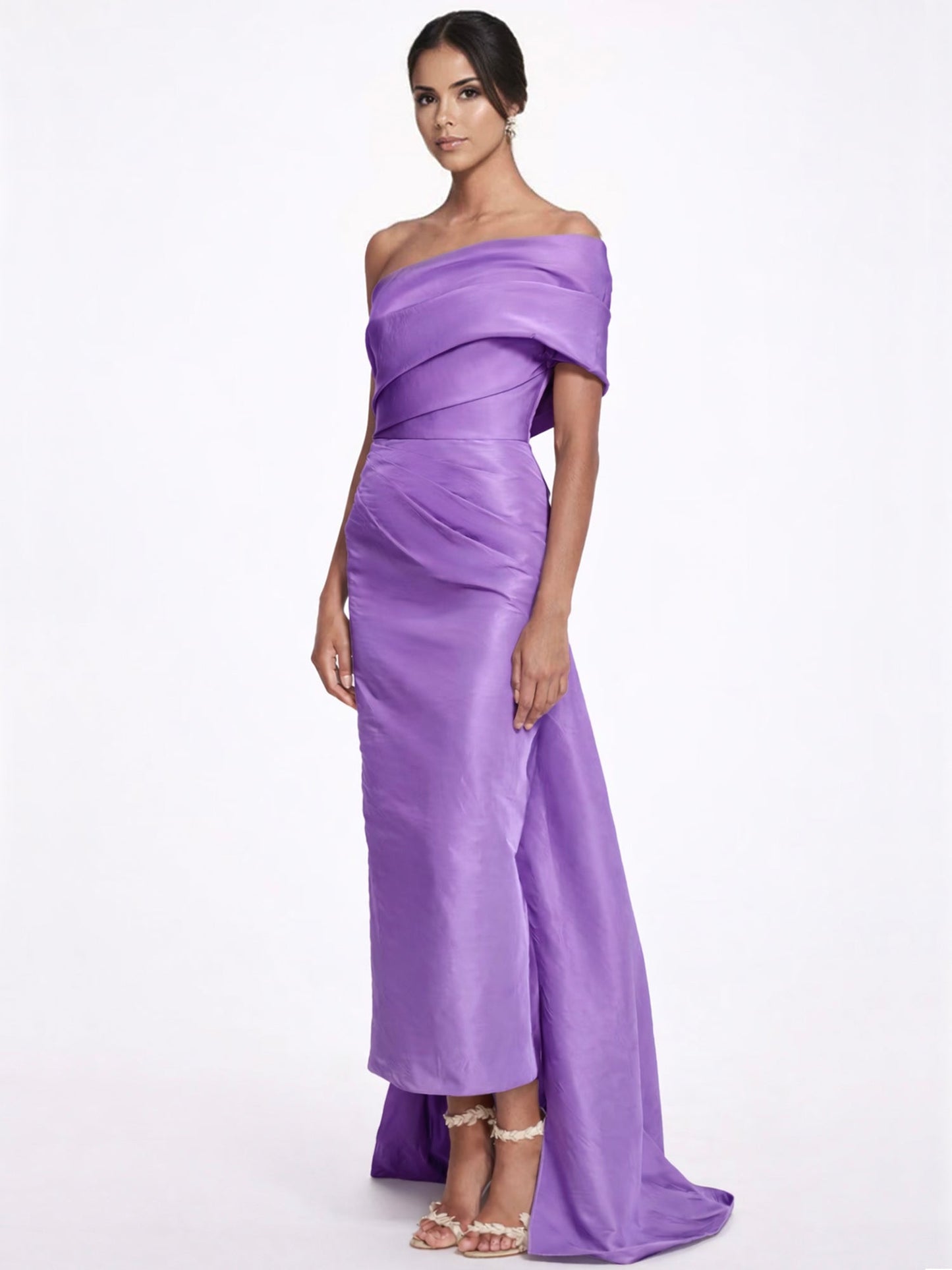 One-Shoulder Sleeveless Ankle-Length Mother Of The Bride Dress
