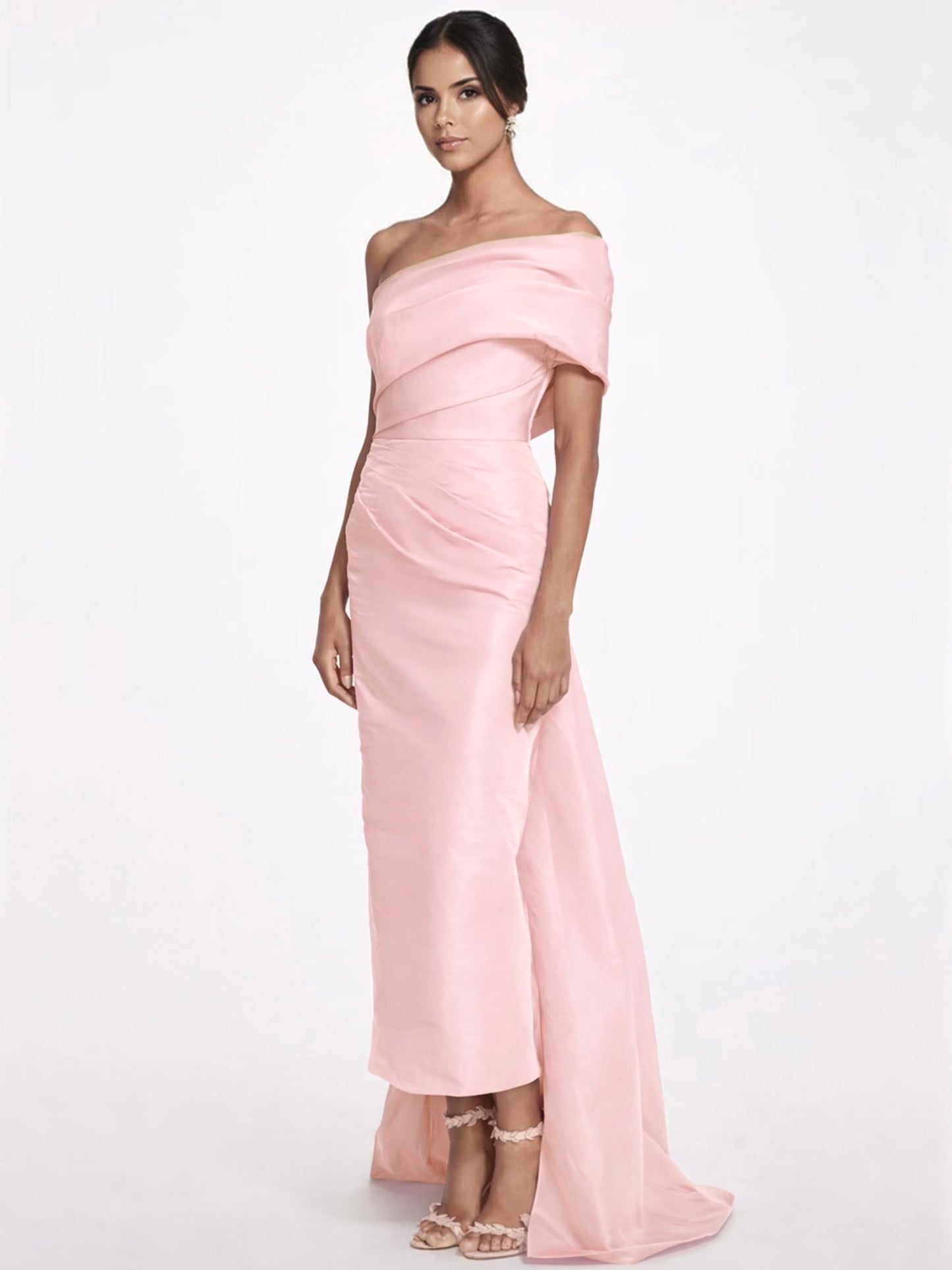 One-Shoulder Sleeveless Ankle-Length Mother Of The Bride Dress