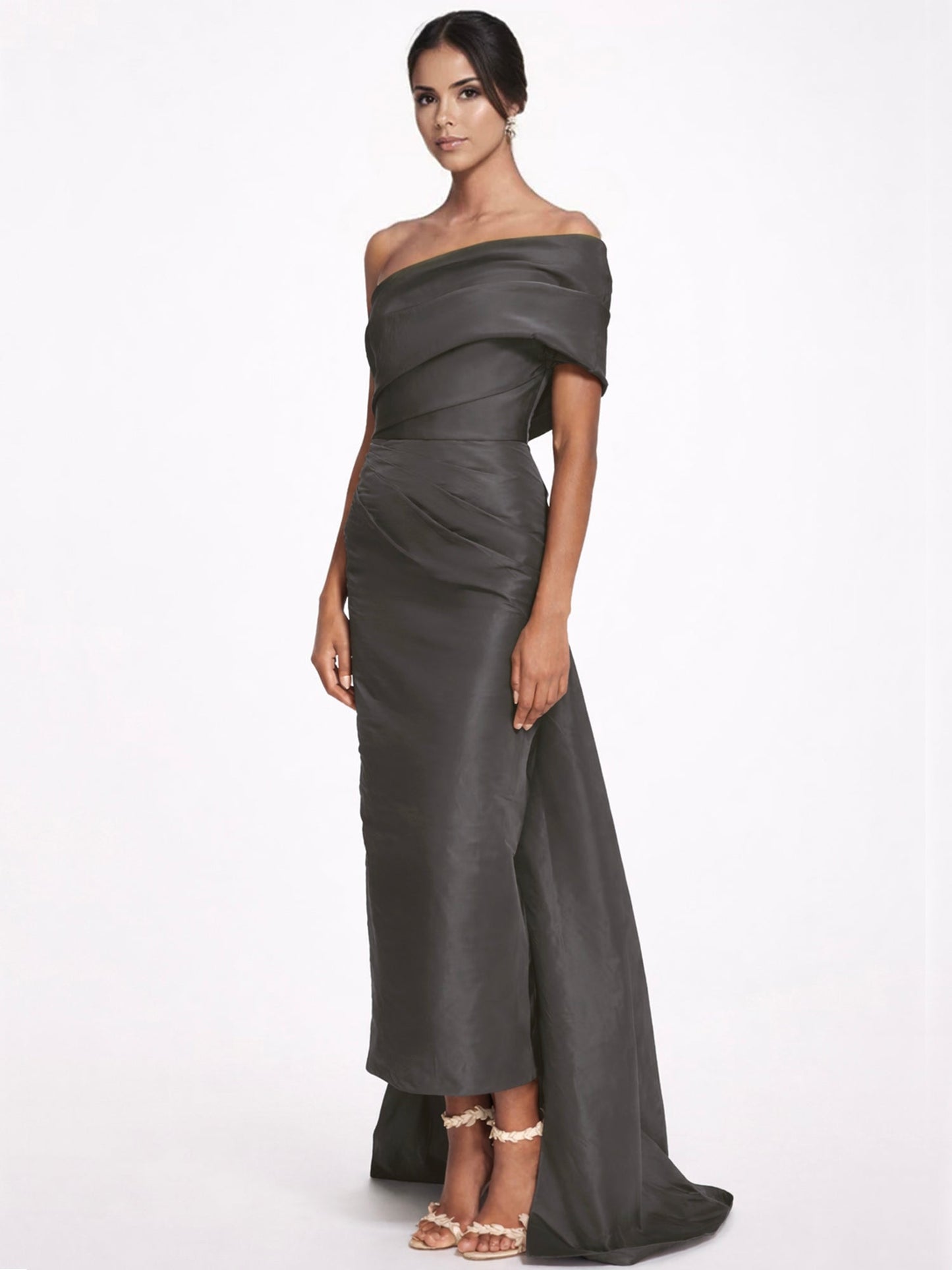 One-Shoulder Sleeveless Ankle-Length Mother Of The Bride Dress