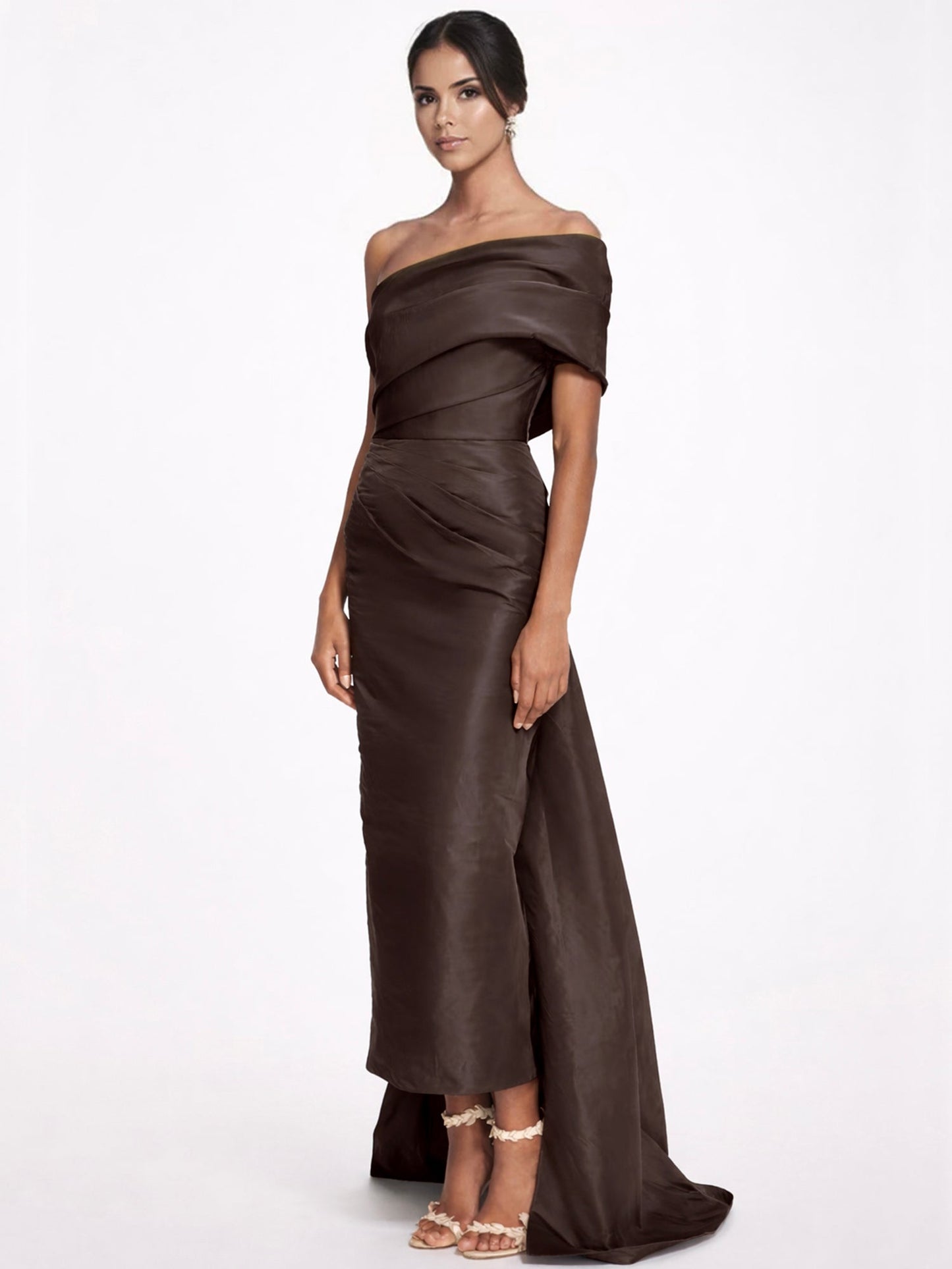 One-Shoulder Sleeveless Ankle-Length Mother Of The Bride Dress