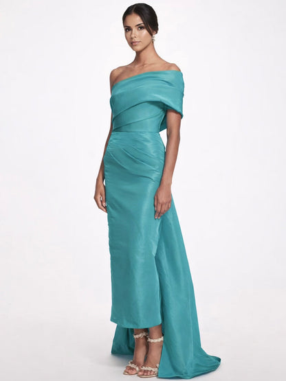 One-Shoulder Sleeveless Ankle-Length Mother Of The Bride Dress