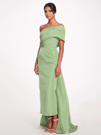 One-Shoulder Sleeveless Ankle-Length Mother Of The Bride Dress
