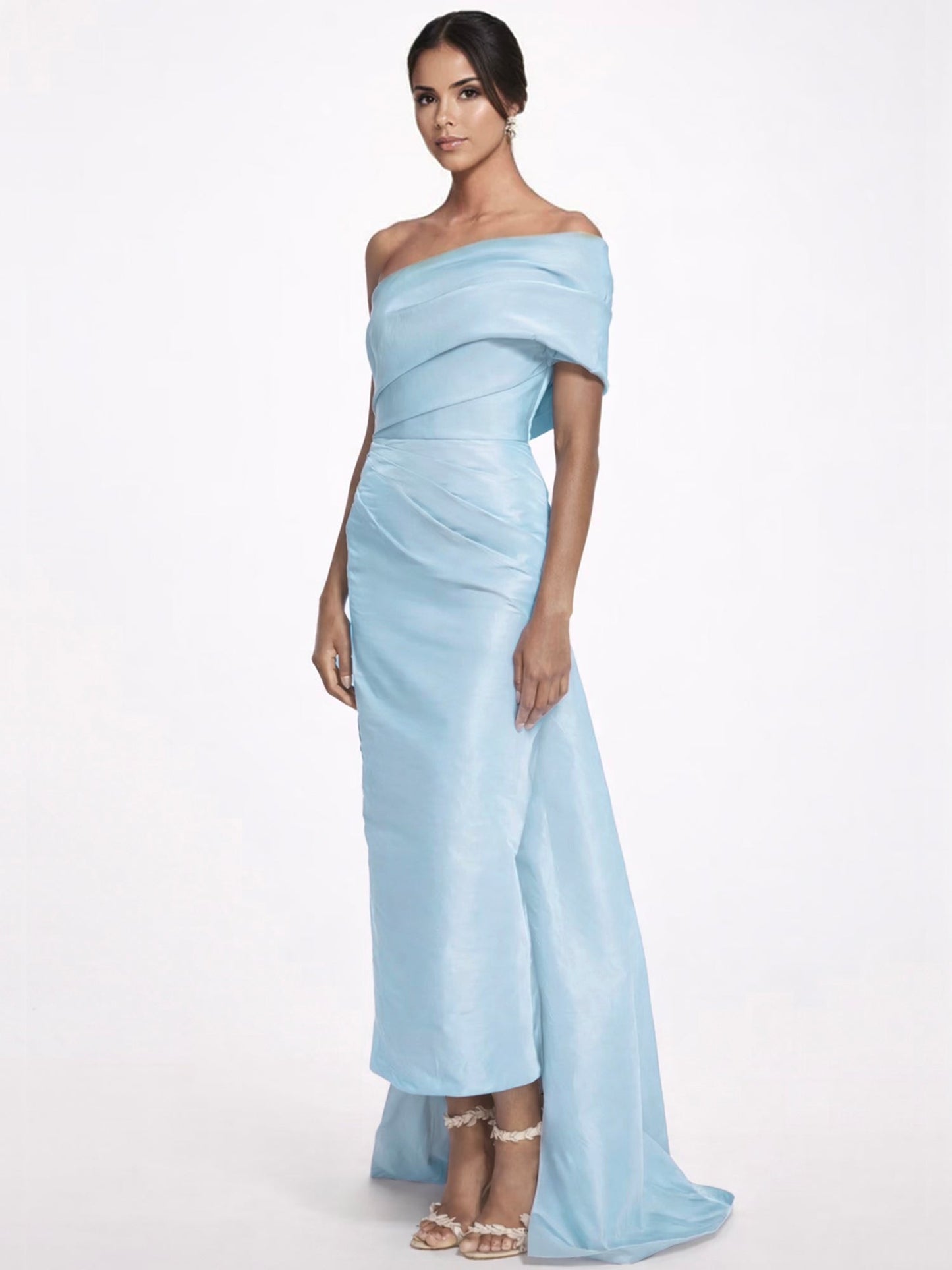 One-Shoulder Sleeveless Ankle-Length Mother Of The Bride Dress