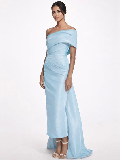 One-Shoulder Sleeveless Ankle-Length Mother Of The Bride Dress