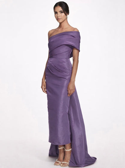 One-Shoulder Sleeveless Ankle-Length Mother Of The Bride Dress