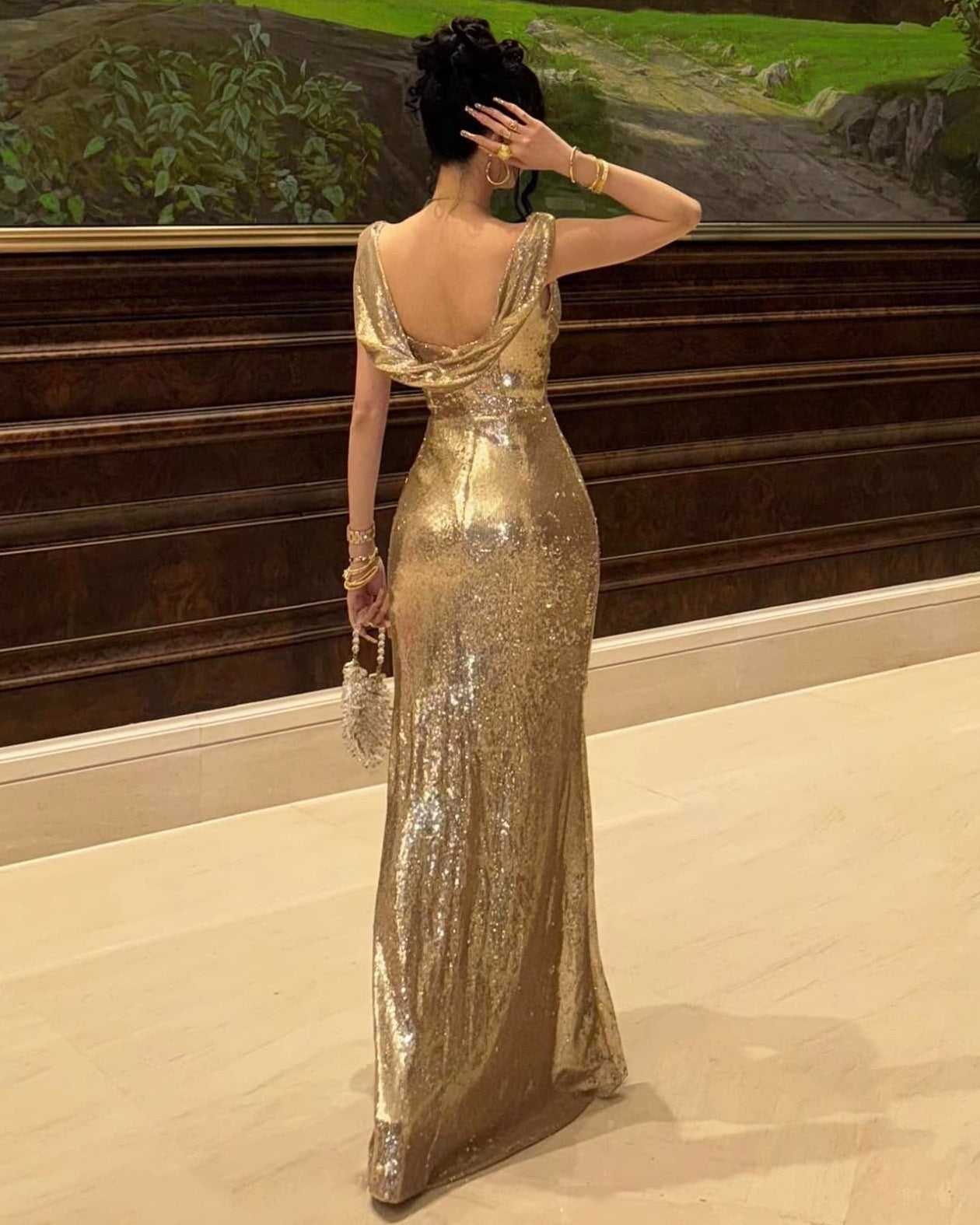 Mermaid Sequins Evening Dress Formal Dress