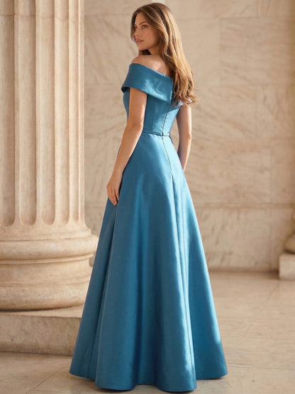 Princesses Evening Elegant Dress Satin Floor-Length Formal Dress