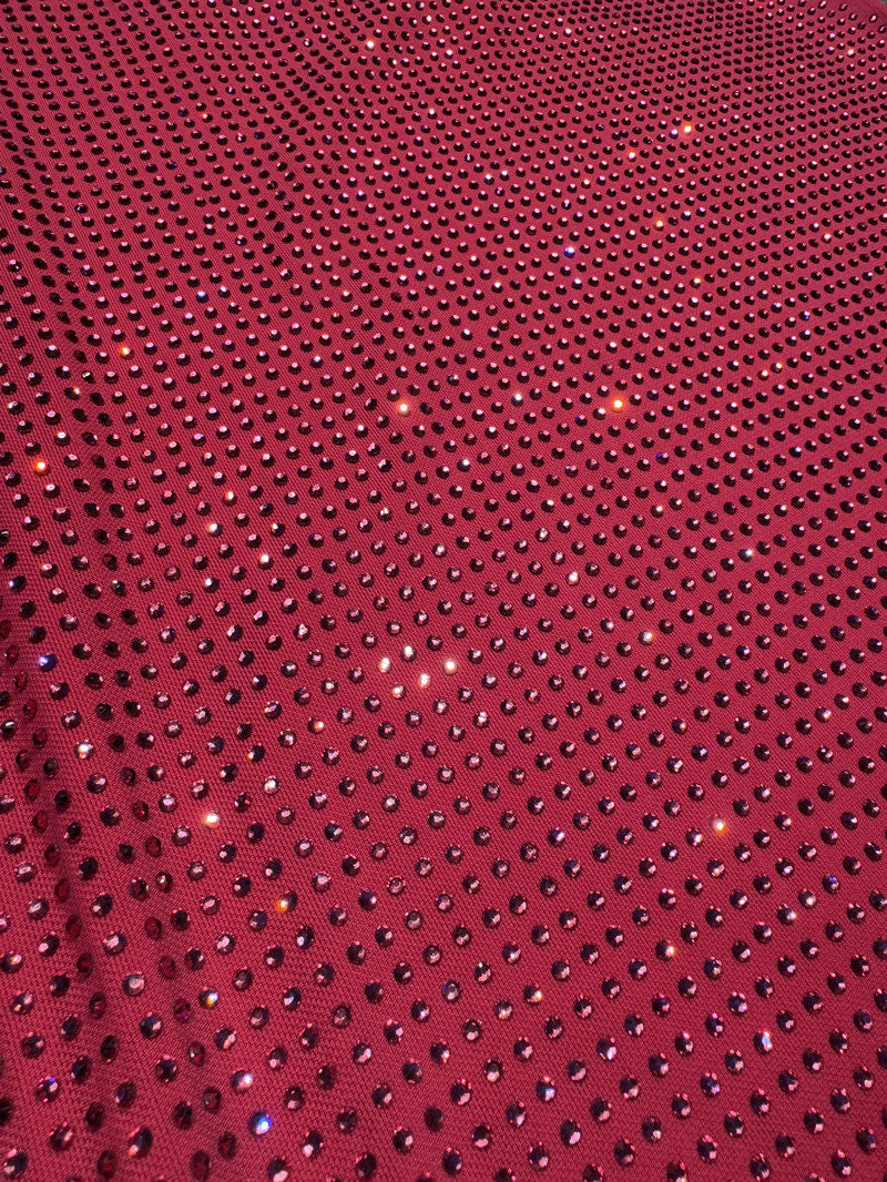 Sparkle Rhinestone Evening Dress Hot-Fix Process