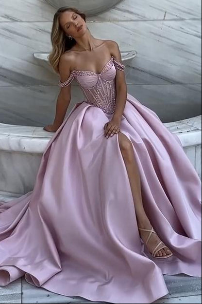 Off the Shoulder Strapless Sleeveless Long Evening Formal Dress