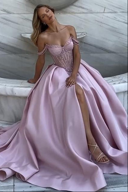 Off the Shoulder Strapless Sleeveless Long Evening Formal Dress