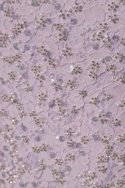 One-Shoulder Lilac Mother of the Bride Dress