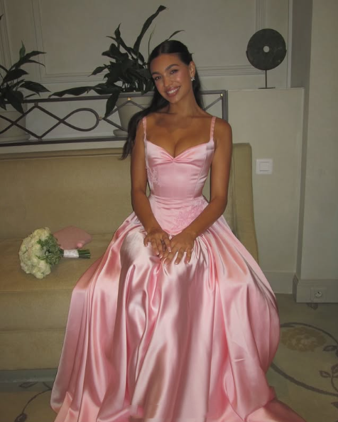 Elegant A Line Spaghetti Straps Floor-length Evening Dress