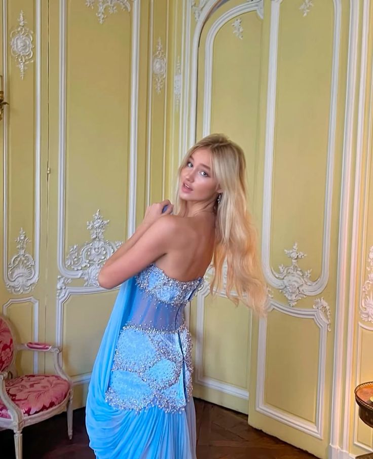 Sexy A Line Off The Shoulder Maxi Long Party Light Blue Chiffon Prom Dress