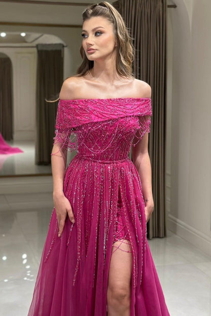 Tube Top Sleeveless Fully Sequined Beaded Tulle Pleated Two Piece A-Line Prom Dress